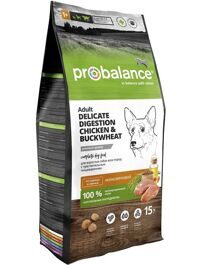 PROBALANCE Delicate Digestion Dog Chicken & Buckwheat - Сухой корм для Собак всех пород Курица и Гречка 15 кг